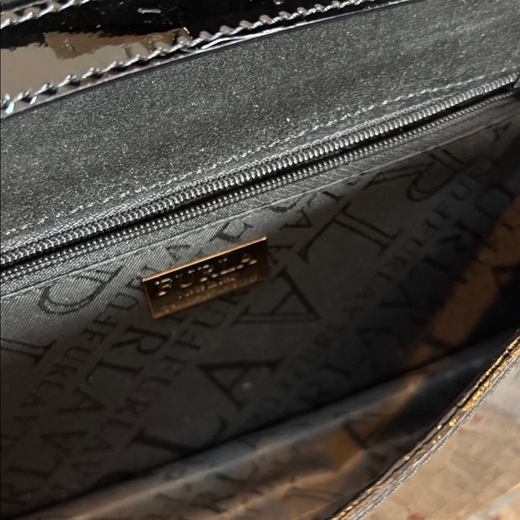 FURLA, Black Patent Leather Shoulder Bag - Picture 4 of 5